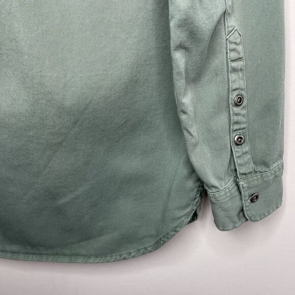 MADEWELL Womens Tomboy Work Shirt Sz S EUC Green Button-Up 100% Cotton 47515 - Picture 6 of 13
